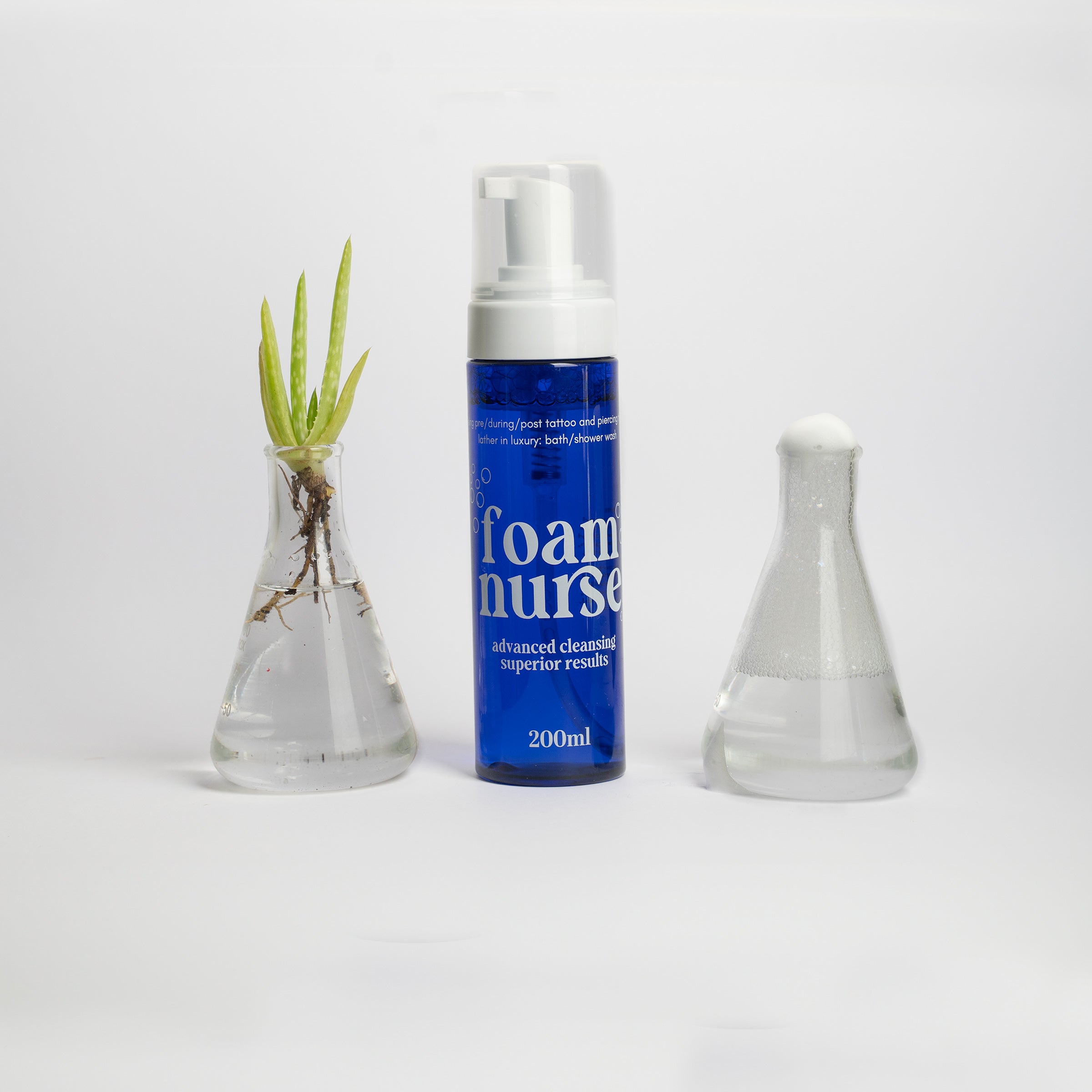 Pre, during, post tattoo foam soap. Tattoo Artists obsessed with the best tattoo aftercare foam soap wash to clean your new tattoo at home, made by ink nurse.